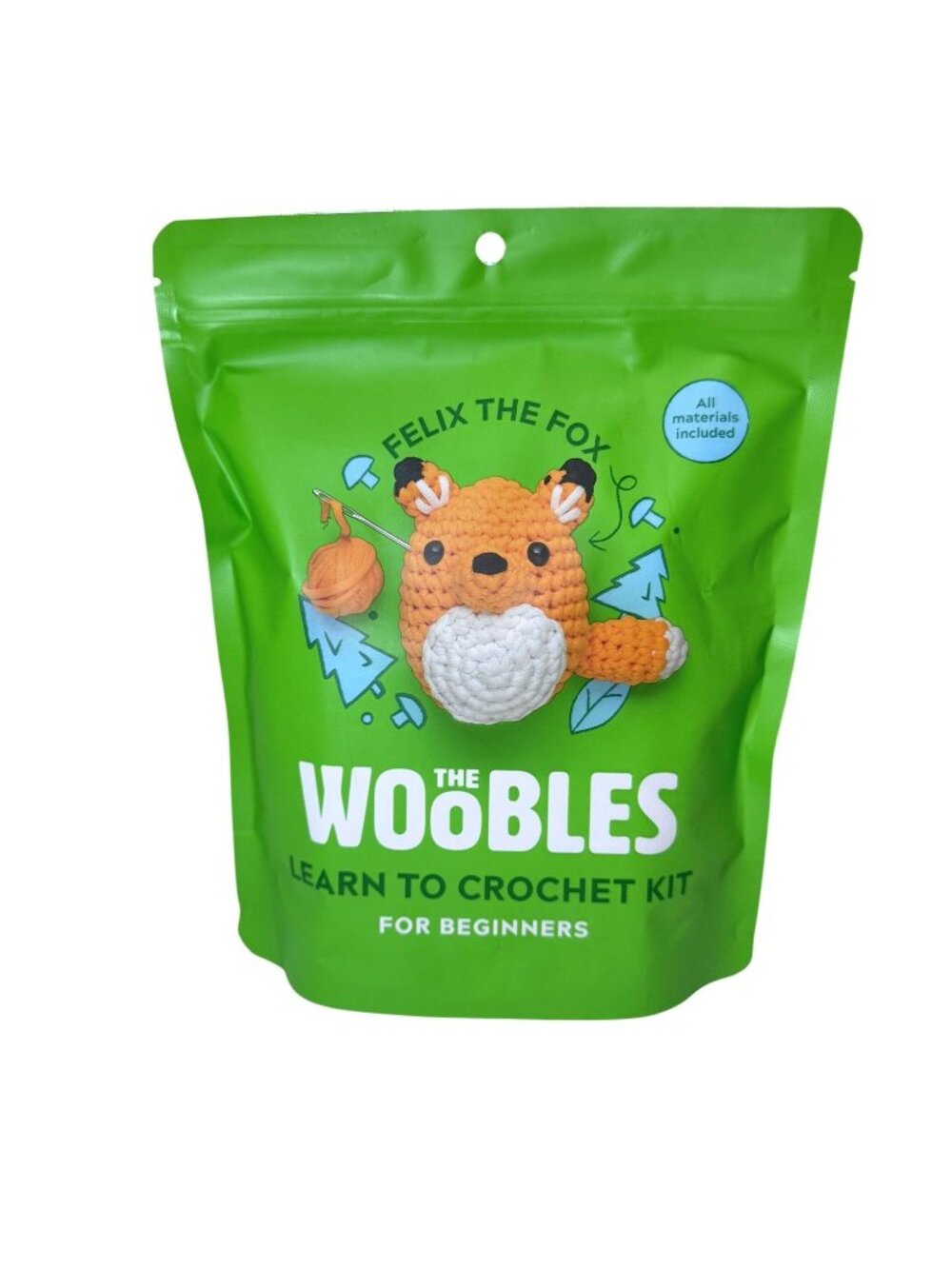 The Woobles Learn to Crochet Kit for Beginners - Felix The Fox